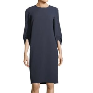 Lafayette 148 Tory 3/4 Sleeve Finesse Crepe Shift Dress